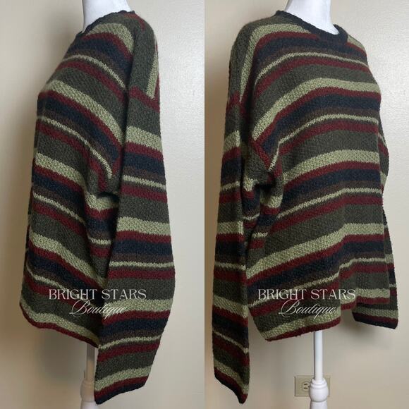 Extremely Rare Stripe Sweater ASO Joey Tribbiani Friends 90s Striped Crew Neck - Picture 7 of 12